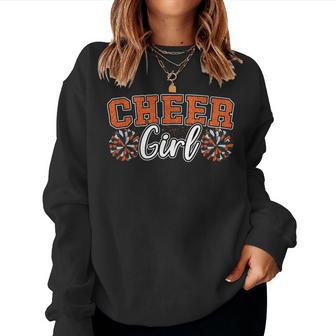 Cheer Girl Cheerleader Cheerleading Practice Orange Women Sweatshirt - Thegiftio UK
