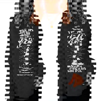 Cheerleading Jesus This Girl Runs On Jesus And Cheerleading Women Sweatshirt | Mazezy