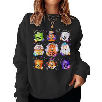 Chicken Nuggets Pumpkin Halloween 90'S Vintage Women Sweatshirt - Thegiftio UK