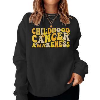 Childhood Cancer Awareness Rainbow Awareness Ribbon Women Sweatshirt | Seseable UK