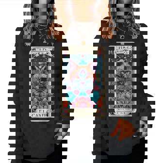 Childless Cat Lady Tarot Card Women Sweatshirt - Thegiftio UK
