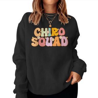 Chiro Squad Groovy Chiropractor Chiropractic Assistant Women Sweatshirt - Thegiftio UK