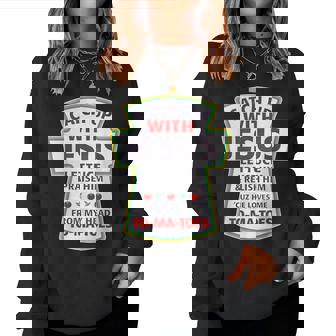 Christian Catch Up With Jesus Ketchup Tomato Women Sweatshirt - Thegiftio UK