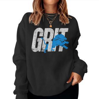 Christian Lover Vintage Quote Grit Lion Retro Animal Women Sweatshirt - Thegiftio UK