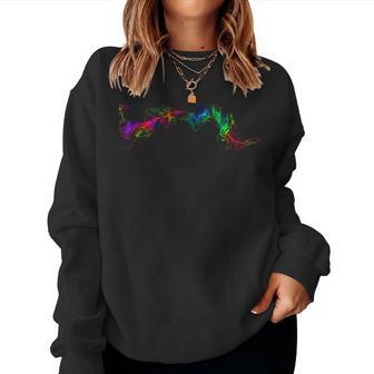Colorful Rainbow Fractal Abstract Pattern Women Women Sweatshirt - Thegiftio UK