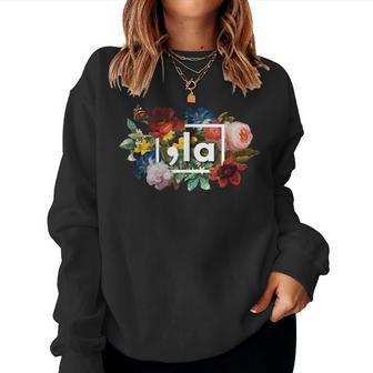 Comma La La Vintage Floral Feminine Flowers Comma La Women Sweatshirt - Thegiftio UK