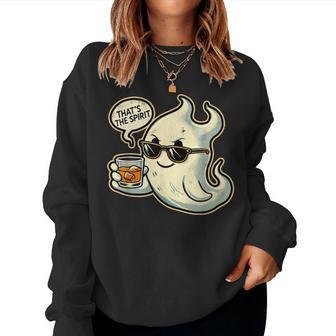 Cool Ghost Whiskey Pun Halloween Women Sweatshirt - Thegiftio UK
