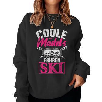 Cool Girls Driving Ski Winter Sport Skier Women's Sweatshirt Frauen - Geschenkecke