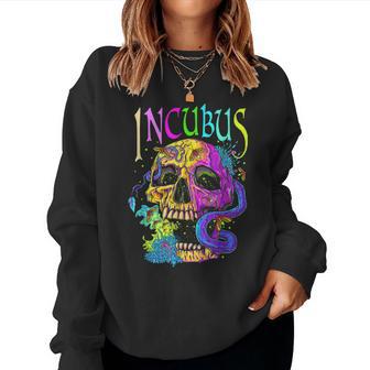 A Crow Left Skull Morning And Flower Incubus View Women Sweatshirt - Thegiftio UK