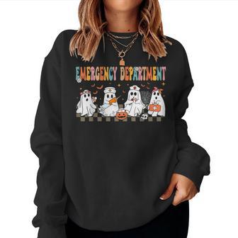 Cute Emergency Department Er Nurse Halloween Women Sweatshirt - Thegiftio UK