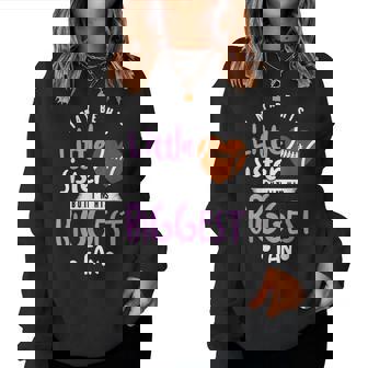 Cute Little Sister Football Fan Little Sister Football Women Sweatshirt - Monsterry