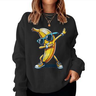 Dab Banana Dancing Dabbing Banana Fruit Meme Sweatshirt Frauen - Geschenkecke