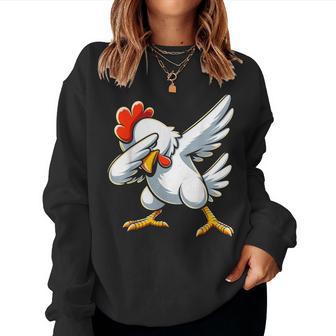Dabbing Chicken Lover Dab Women Sweatshirt - Thegiftio UK