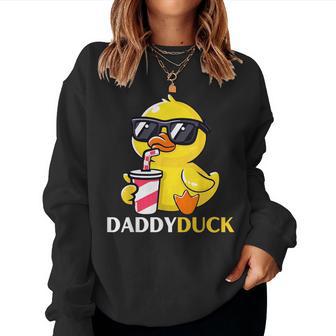 Daddy Duck Rubber Duck Birthday Party Family Matching Women Sweatshirt - Thegiftio UK