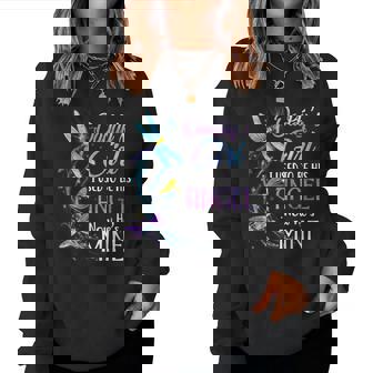 Daddy's Girl I Used To Be His Angel Now He's Mine Women Sweatshirt - Monsterry