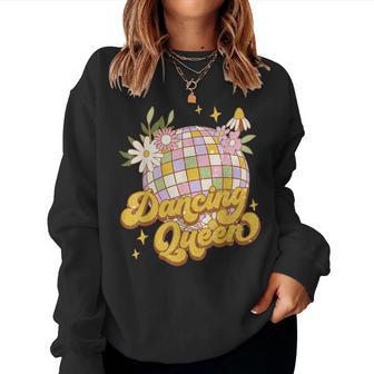 Dancing Queen Retro Classic Vintage Disco Ball 70S 80S Women Sweatshirt - Thegiftio UK