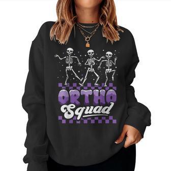 Dancing Skeleton Ortho Squad Nurse Orthopedic Halloween Women Sweatshirt - Thegiftio UK
