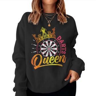 Dart Spielerin Dart Queen Lustiges Dart Spielen Frauen Sweatshirt Frauen - Geschenkecke