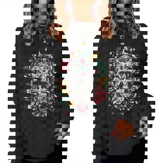 De Los Muertos Day Of The Dead Sugar Skull Halloween Women Women Sweatshirt | Mazezy