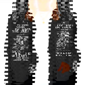 Your Demons Hide Under Your Bed For Viking Wolf Women Sweatshirt - Seseable