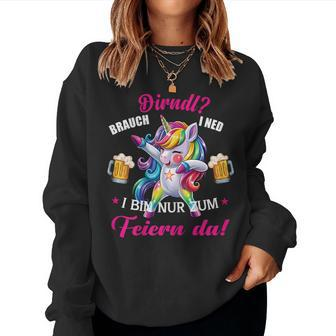 Dirndl Costume Women's Dabbing Unicorn Oktoberfest Dirndl Sweatshirt Frauen - Geschenkecke