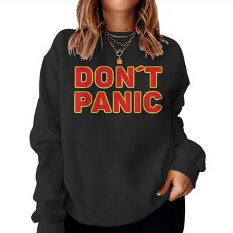 Don't Panic Vintage Distressed Sarcastic Panicking Women Sweatshirt - Thegiftio UK