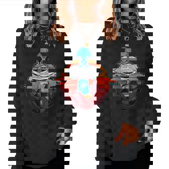 Drôle Alien Abduction Bateau Spatial Ufo Planète Conspiracy Lover Sweat-shirt pour femme - Cadeauxyz