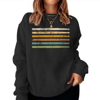 Drum Sticks Drummer For Drumsticks Distressed Women Sweatshirt - Thegiftio UK