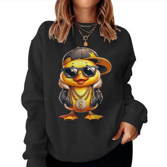 Duckling Rapper Cute Duckling Rapper Sweatshirt Frauen - Geschenkecke