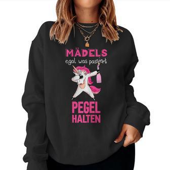 Egal Was Passiert Level Halt Einhorn Women's Party Running Sweatshirt Frauen - Geschenkecke