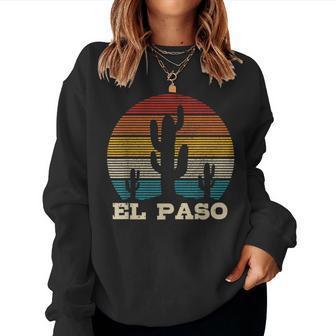 El Paso Texas Cactusintage Souvenir Sweatshirt Frauen - Geschenkecke