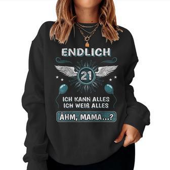 Endlich 21 Ähm Mama 21St Birthday Son Daughter S Sweatshirt Frauen - Geschenkecke