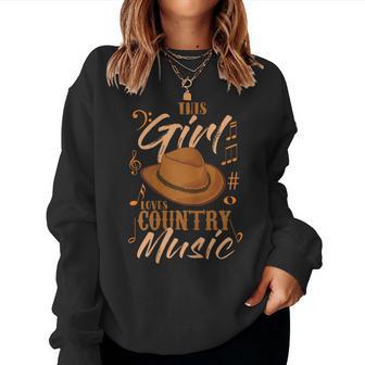 Es Curioso Que A Esta Chica Le Encante La Música Country Sudadera Mujer - Regaloses