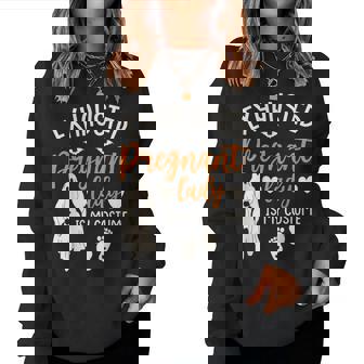 Exhausted Pregnant Lady Costume Halloween Pregnancy Mom Women Sweatshirt - Thegiftio UK