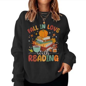 Fall In Love With Reading Fall Season Women Sweatshirt - Thegiftio UK