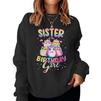 Family Sister Of The Birthday Girl Squish Squad Mallow Women Sweatshirt | Seseable UK