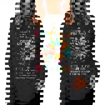 Fight Cancer In All Color Spread-Hope Find A Cure Sunflower Women Sweatshirt - Thegiftio UK