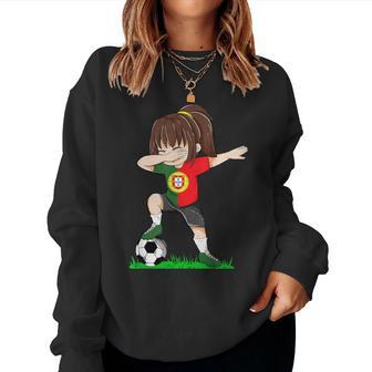 Football Portugal Jersey Portuguese Flag Football Girls Sweatshirt Frauen - Seseable