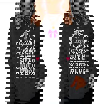 Football Sister Supportive Sister Of A Football Player Women Sweatshirt - Thegiftio