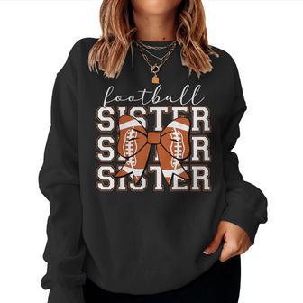 Football Sister Vintage Sport Lover Sister Mothers Da Women Sweatshirt - Thegiftio UK