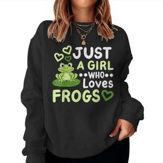 Frog Frogs Frog Owner Frog Lover For Girls Women Women Sweatshirt - Thegiftio UK