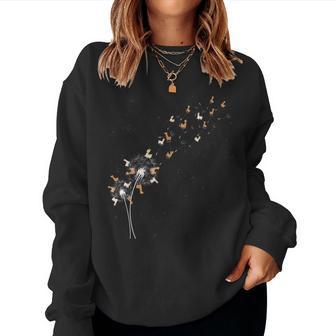 Animal Lover Dandelion Alpaca Floral Llama Women Sweatshirt - Thegiftio UK