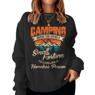 Camping With Sayings For Campers Camp Women Women Sweatshirt - Thegiftio UK