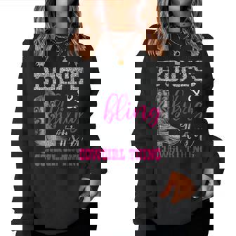 Cowgirl Boots Bling Cute Love Country Life Women Sweatshirt | Mazezy