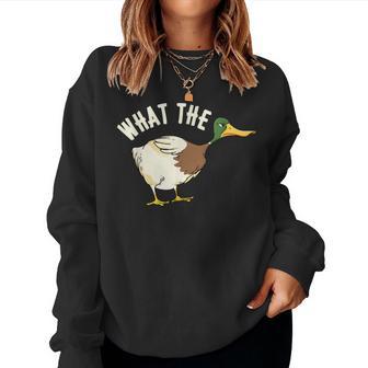What The Duck Angry Duck Humor Women Sweatshirt - Thegiftio UK