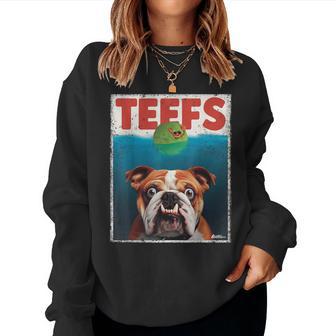 English Bulldog Fs Top Bully Jowls Paws Dog Mom Women Sweatshirt - Thegiftio UK