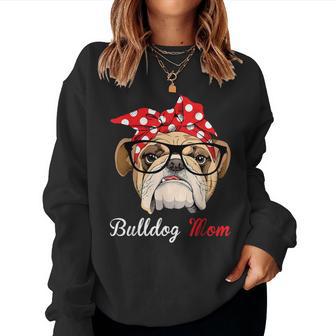 English Bulldog Mom For Dog Lovers Women Sweatshirt - Thegiftio UK