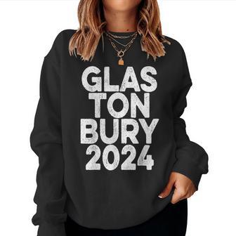 Glastonbury Summer 2024 Vintage Souvenir Uk Women Women Sweatshirt - Thegiftio UK
