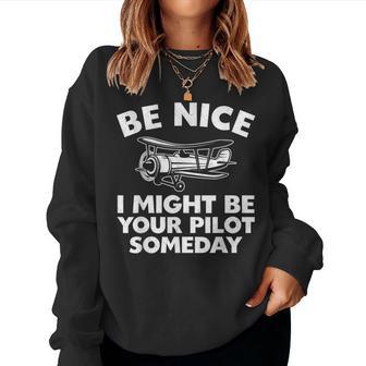 Pilot For Aviation Airplane Pilot Women Sweatshirt - Thegiftio UK