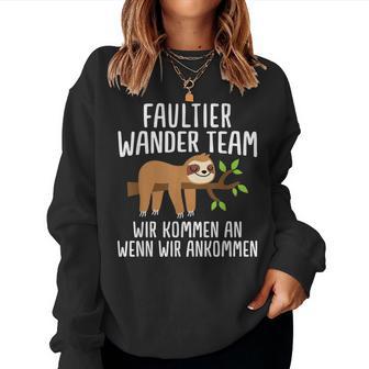 Sloth Hiking Team Hiking Outdoor Idea Sweatshirt Frauen - Geschenkecke